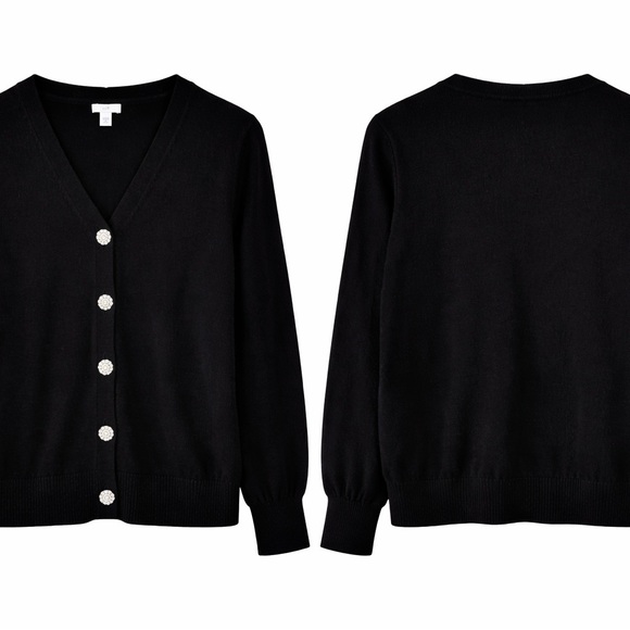 J. Jill Black Button-Up Cardigan - Picture 4 of 4